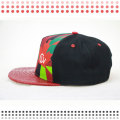 Hat Custom Leather Snapback Cap Chapéu de basebol de couro